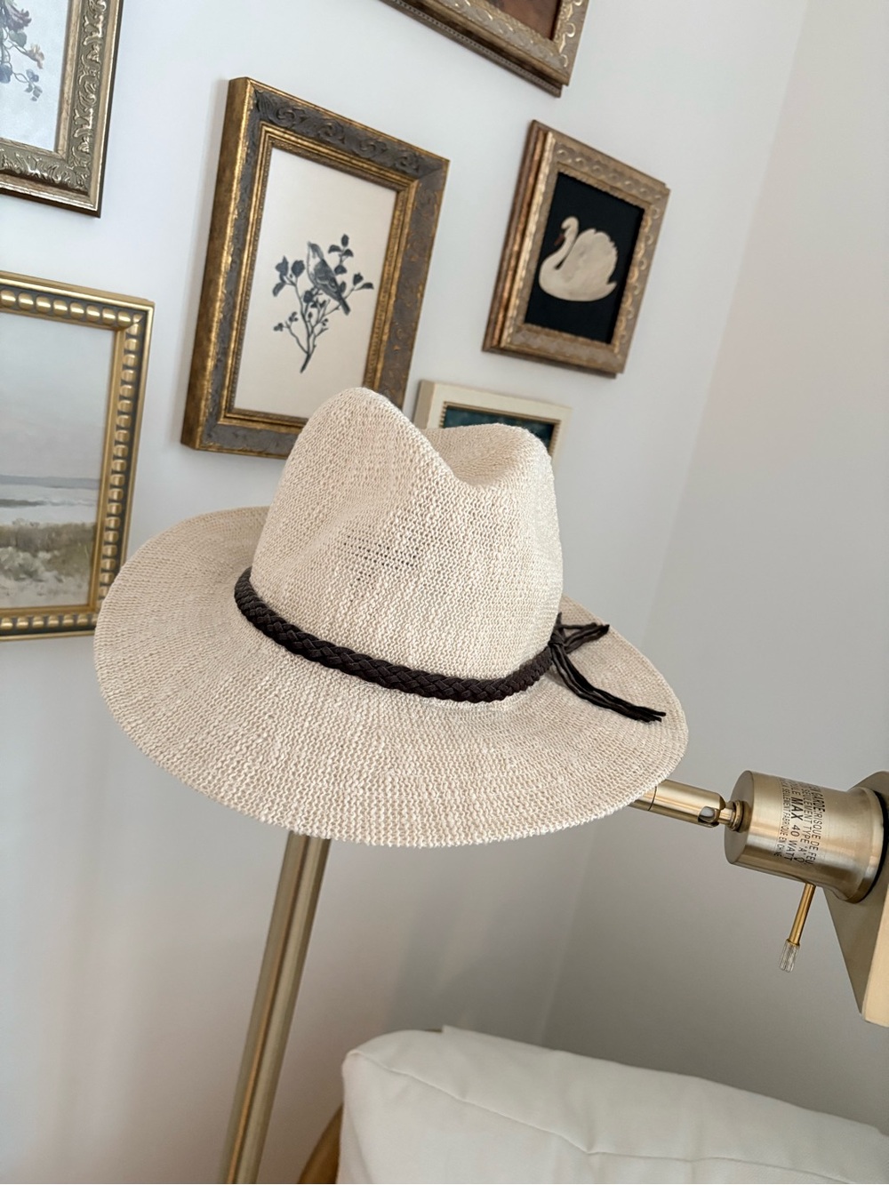 Purchased from Shore. Braided Band Straw Fedora Hat in Natural